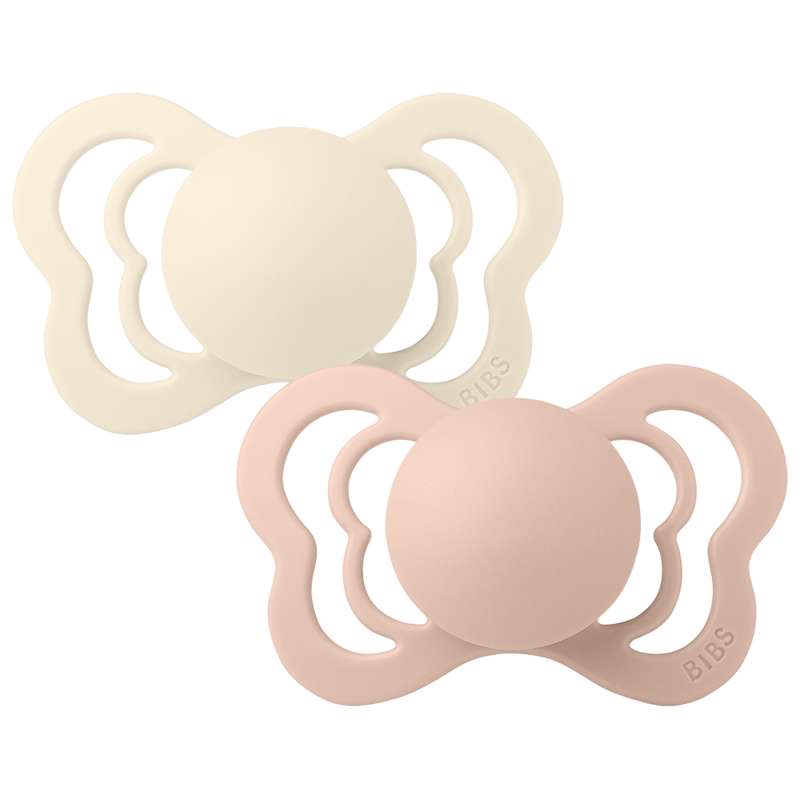 BIBS Couture Sut - 2-Pack - Maat 2 - Natuurrubber - Ivory/Blush