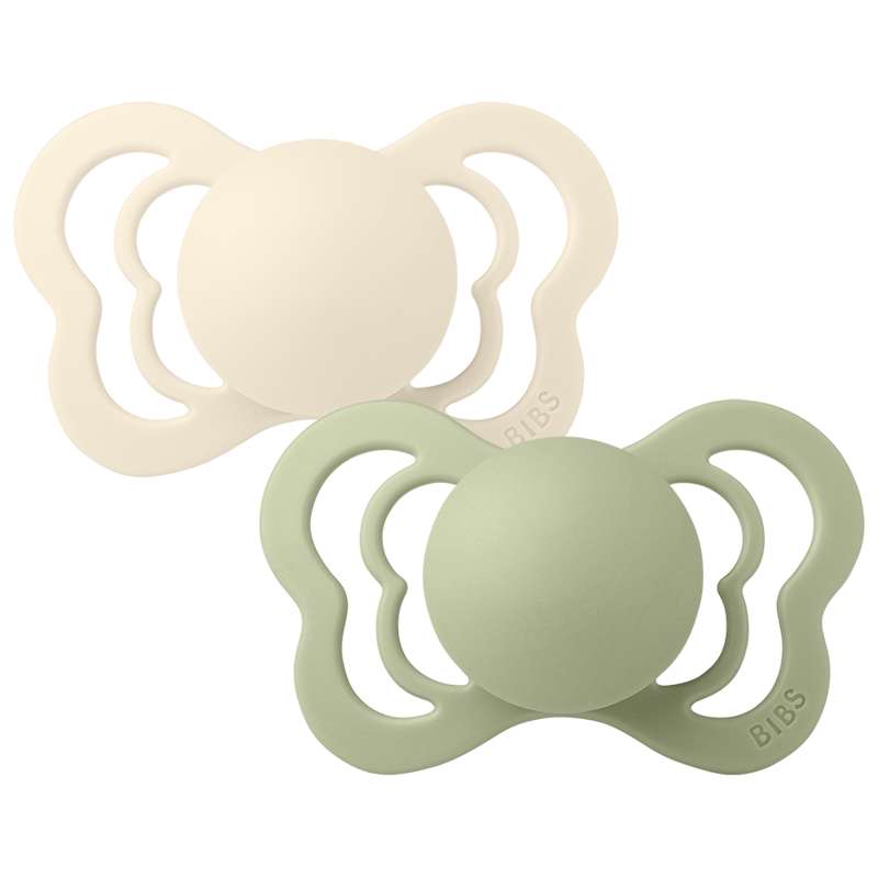 BIBS Couture Sut - 2-Pack - Maat 2 - Natuurrubber - Ivory/Sage