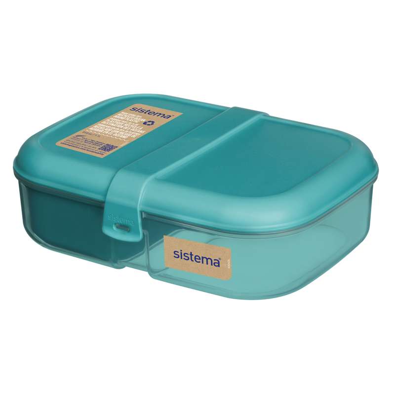 Sistema Ocean Bound Boîte à lunch et bouteille d'eau - Ribbon Lunch To Go - 1,1 L - Pierre bleue