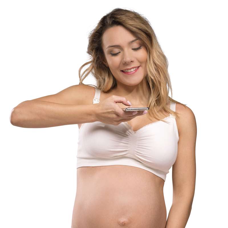 Carriwell New Mum - Naadloze Biologische Voedingsbeha (Wit)