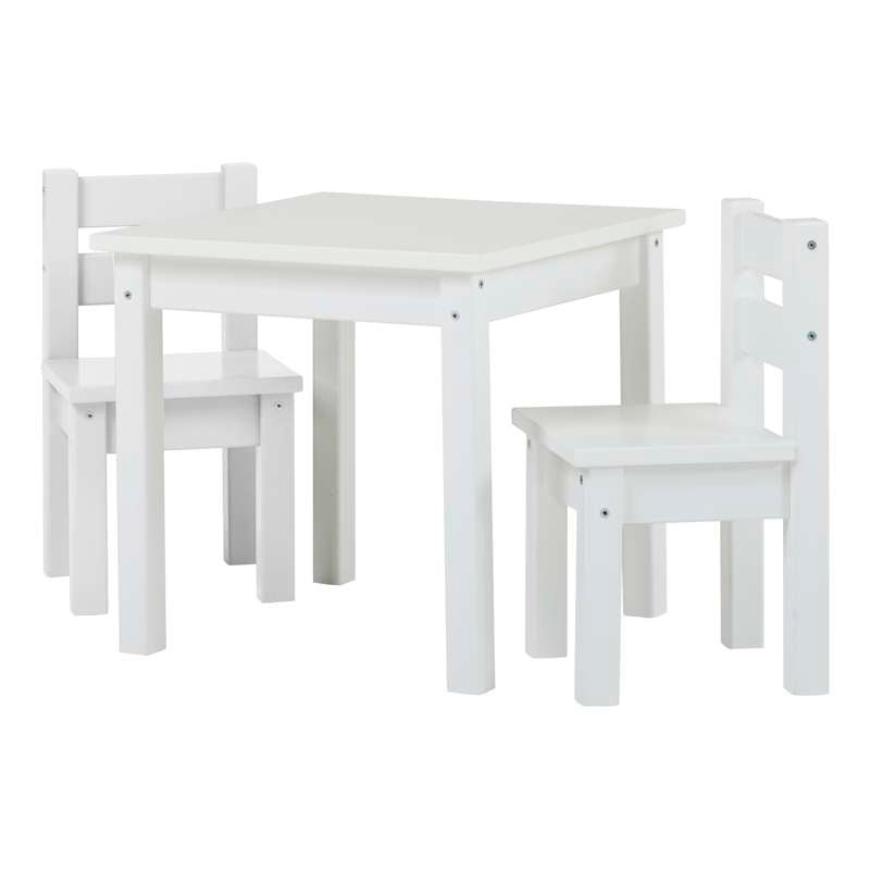 Hoppekids MADS Table enfant avec deux chaises - Blanc