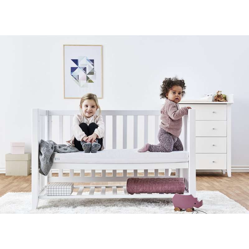 Hoppekids ANTON - Lit bébé avec matelas ECO Dream - 60x120 cm - Blanc