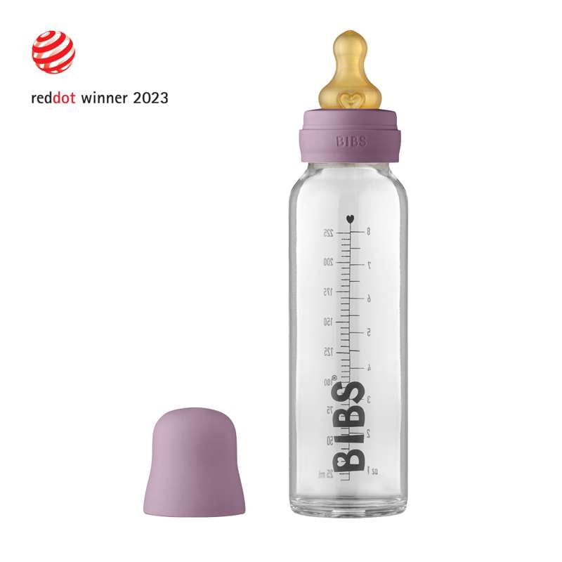 BIBS Fles - Compleet Flessenset - Groot - 225 ml. - Mauve