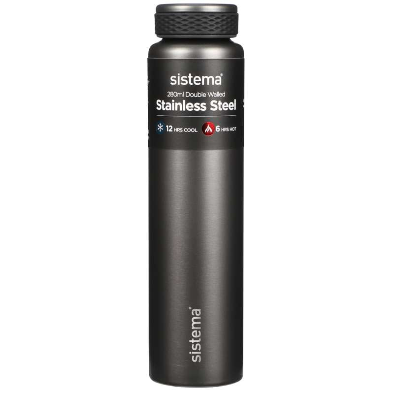Sistema Thermofles - Roestvrij Staal - 280 ml - Donkergrijs