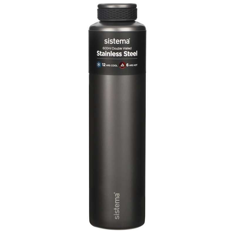 Sistema Thermofles - Roestvrij Staal - 600 ml - Zwart