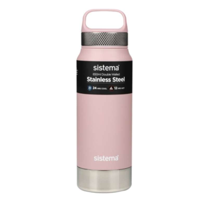 Sistema Thermofles - Roestvrij Staal - 650 ml - Stoffig Roze
