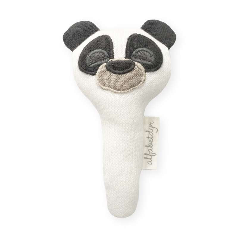 Alphabet Animal Hochet en coton biologique - Panda endormi
