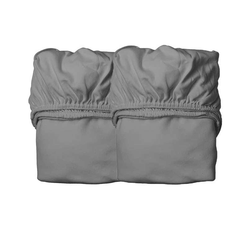 Leander Laken 60x115 cm voor babybed - Organisch - 2 stuks - Cool Grey