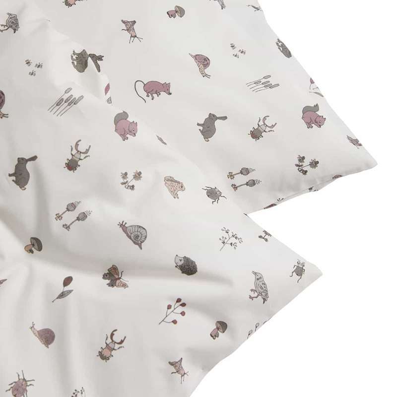 Leander Linge de lit pour bébé 70x100 cm - Forrest - Rose poussiéreux