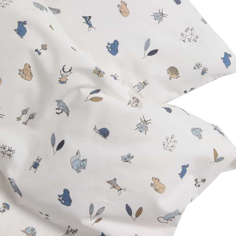 Leander Linge de lit pour bébé 70x100 cm - Forrest - Bleu Poussiéreux