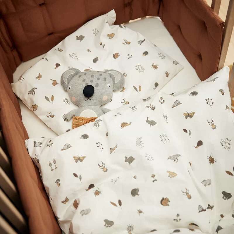 Leander Linge de lit pour bébé - 70x100 cm - Forrest - Cappuccino