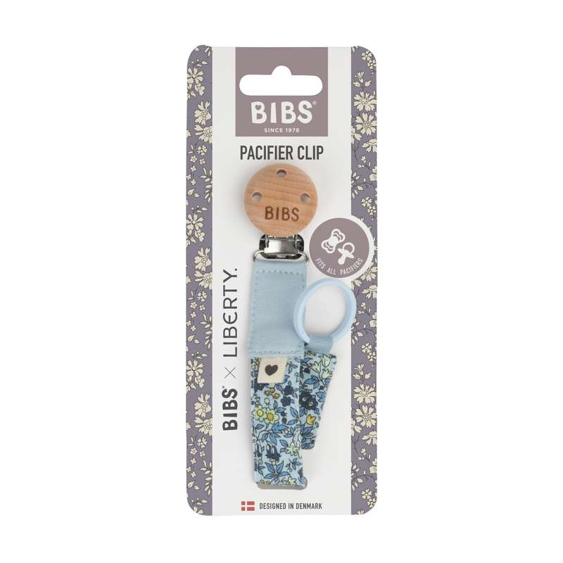 Accessoires BIBS - Attache-sucette Suttesnor - Liberty - Chamomile Lawn/Baby Blue
