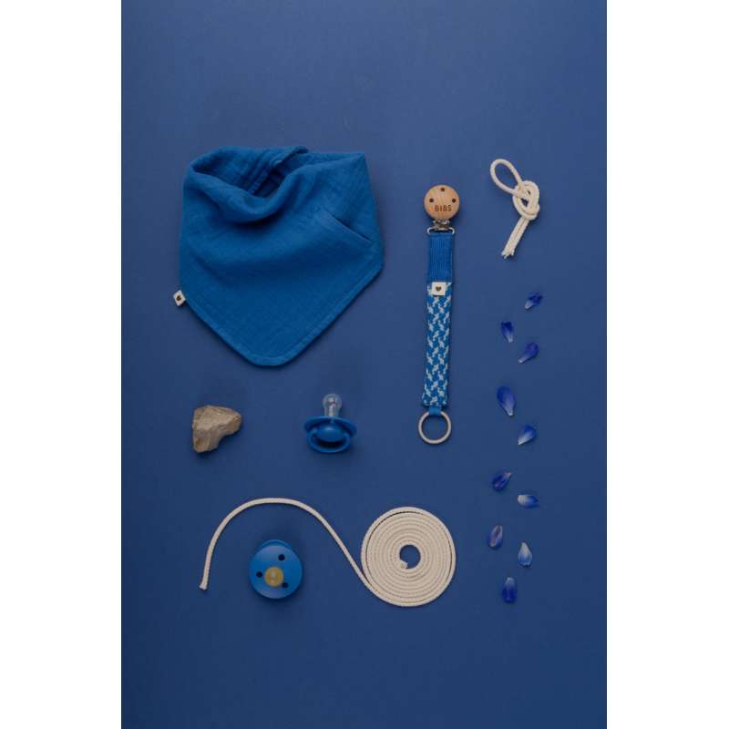 Accessoires BIBS - Attache-sucette Paci Braid - Bleuet/Bleu Poussière