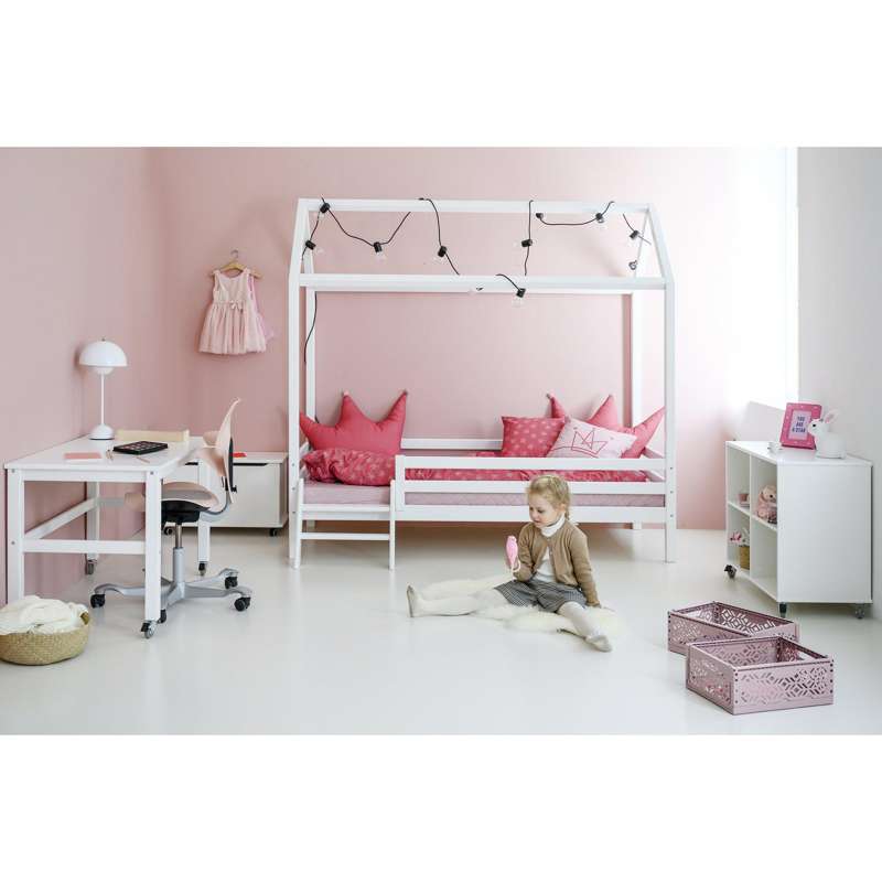 Hoppekids ECO Dream - Lit mezzanine avec échelle - 90x200 cm - Blanc