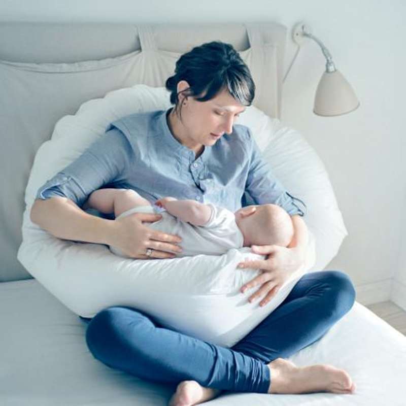 Fossflakes Superior Comfort-U Zwangerschaps-/Voedingskussen inclusief Jersey Laken
