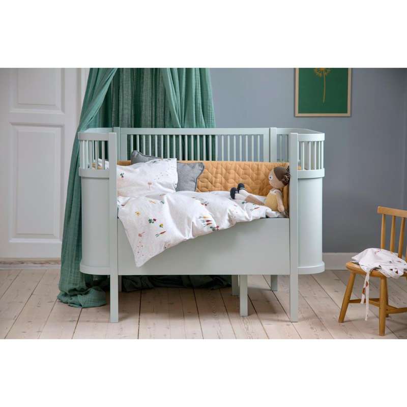 Sebra Bed 70x112,5/155 cm - Klassiek, Baby en Junior - Mistgroen