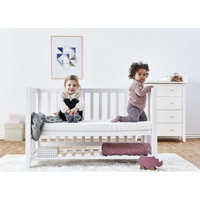 Hoppekids ANTON - Lit bébé - 60x120 cm - Blanc
