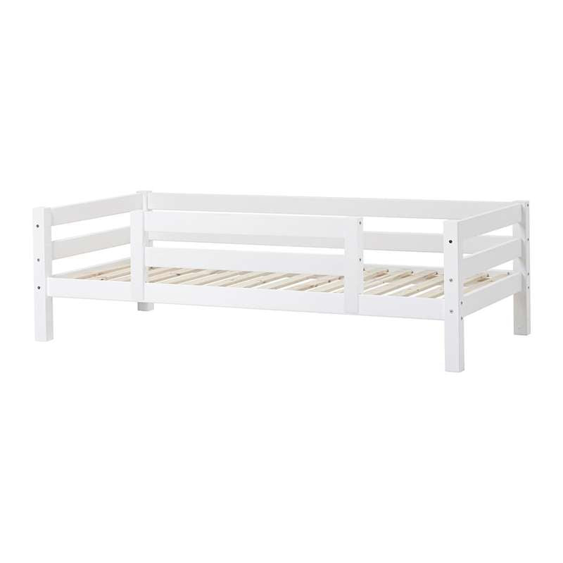 Hoppekids ECO Luxury - Canapé-lit avec dossier et 1/2 barrière de lit (Plusieurs tailles) - Blanc