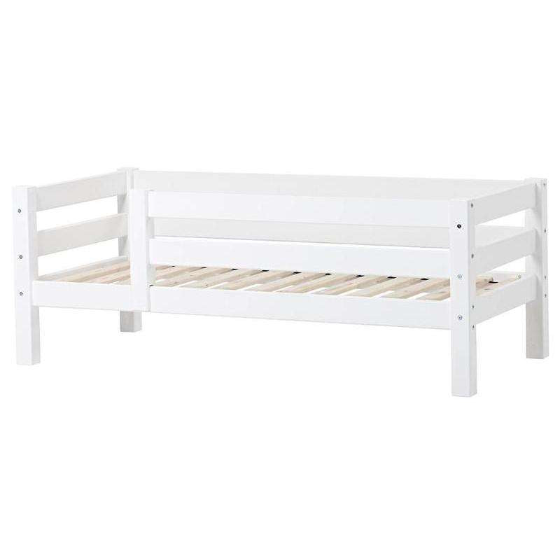 Hoppekids ECO Luxury - Canapé-lit avec dossier et barrière de lit (Plusieurs tailles) - Blanc
